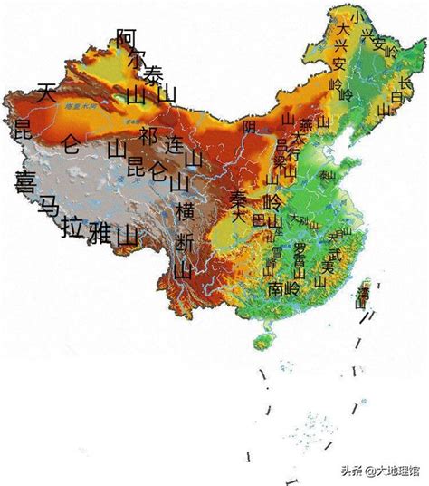 中國山脈分佈圖|中國主要山脈分布圖：看看那些被山包圍的省 16座至。